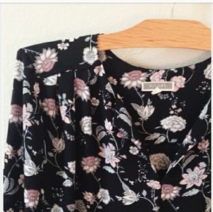 Pleione Black Floral Top